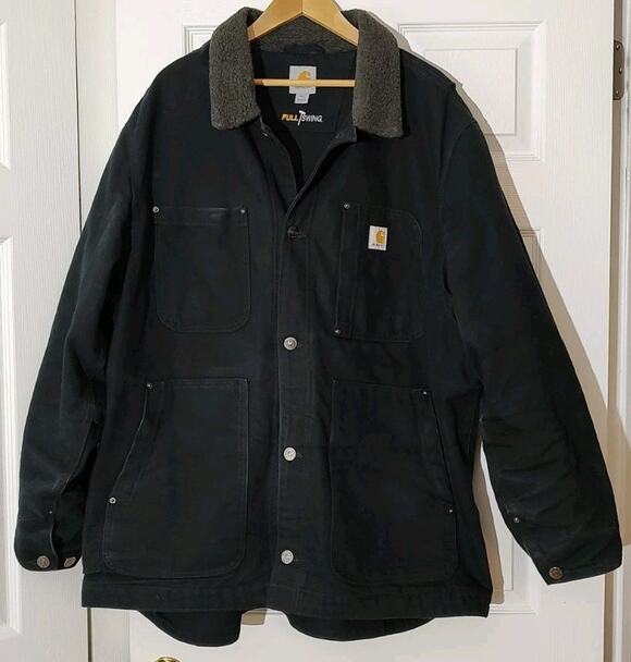 Carhartt Other - Men's Carhartt Full Swing Canvas Jacket Black 102707-001 Workwear - XXL